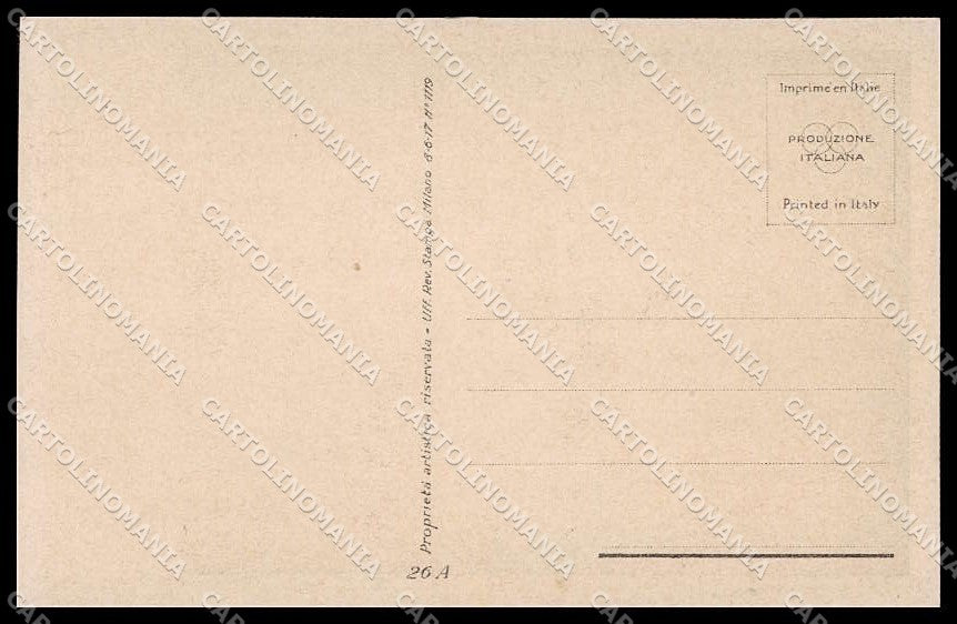 Artist Signed Nanni Romantic Couple Art Deco Ritorno WW1 serie 26A pc ZG3520 – retro
