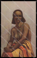 Artist Signed Somali Girl Africa Ethnic Propaganda Italiana Colonie pc ZG3543 – fronte