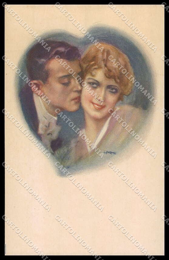 Artist Signed L. Metlicovitz Romantic Couple Art Deco serie 103-1 pc ZG3551 – fronte