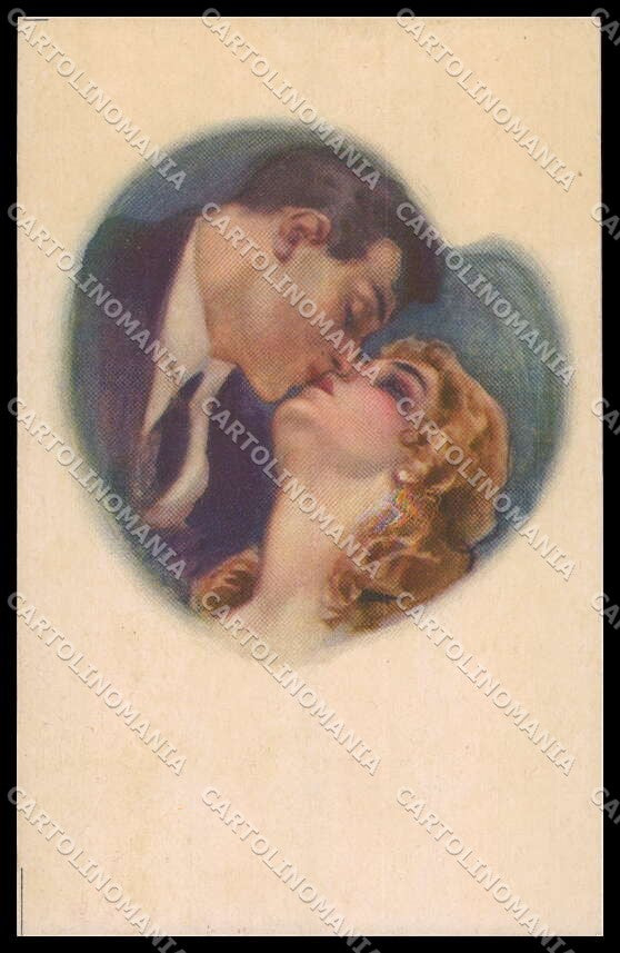 Artist Signed L. Metlicovitz Romantic Couple Art Deco serie 103-5 pc ZG3554 – fronte