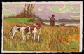 Artist Signed L. Metlicovitz Bracco Cane Caccia Jagd Degami serie 778 pc ZG3563 – fronte