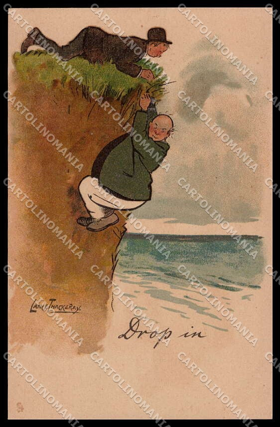 Artist Signed Lance Thackeray Drop in Men Comic Tuck serie 1274 pc ZG3665 – fronte