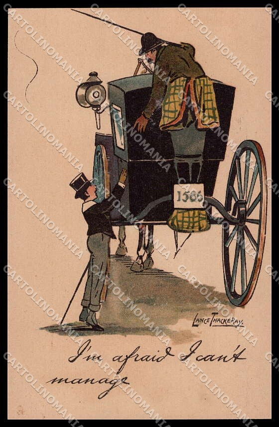 Artist Signed Lance Thackeray Men Horse Tuck serie 1274 pc ZG3668 – fronte