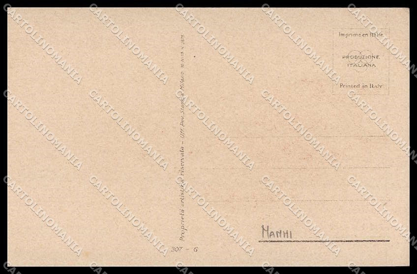Artist Signed Nanni Glamour Fashion Lady Horse serie 307-6 pc ZG3708 – retro