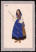 Artist Signed Meschini Donnina Costumi Friuli seie 409-6 FG pc ZG3757 – fronte