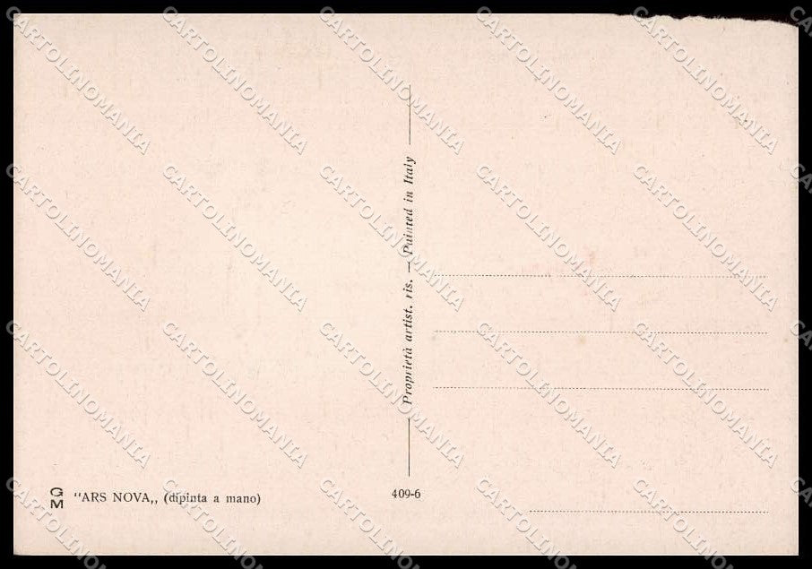 Artist Signed Meschini Donnina Costumi Friuli seie 409-6 FG pc ZG3757 – retro