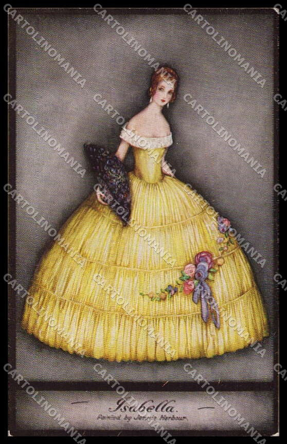 Artist Signed Jennie Harbour Fashion Lady Tuck serie 3801 pc ZG3766 – fronte