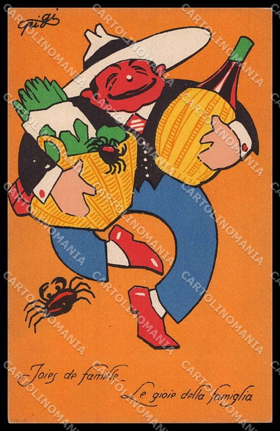Artist Signed Piattoli Pigi Le Gioie della Famiglia Comic pc ZG3776 – fronte