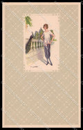 Artist Signed F. Cantori Glamour Fashion Lady Art Deco serie 2213 pc ZG3830 – fronte