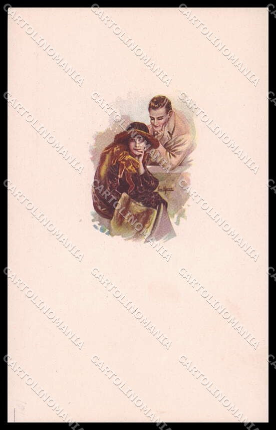Artist Signed San Marco Romantic Couple Lady Art Deco serie 892M-3 pc ZG3834 – fronte
