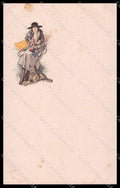Artist Signed A. Terzi Fashion Lady Dog Art Deco serie 399M-2 pc ZG3847 – fronte