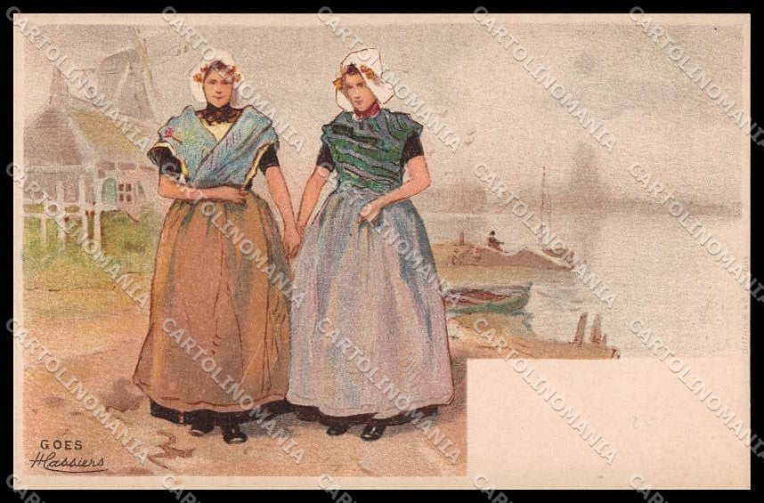 Artist Signed H. Cassiers Danish Costumes Goes Litho pc ZG3863 – fronte