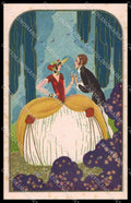 Artist Signed Leonem Leonessi Romantic Couple Art Deco Degami 1047 pc ZG3878 – fronte