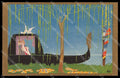 Artist Signed Bentivoglio Couple Gondola Venezia Art Deco Degami 2161 pc ZG3884 – fronte