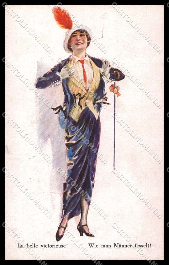 Artist Signed Usabal Lady La Belle Victorieuse WSSB serie 1137 pc ZG3886 – fronte