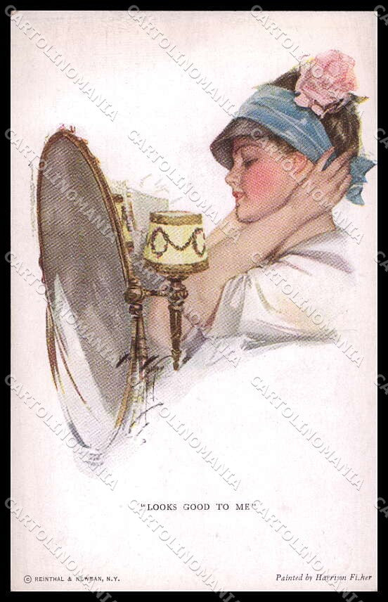 Artist Signed Fisher Fashion Lady Looks Good to Me Reinthal serie 765 pc ZG3899 – fronte