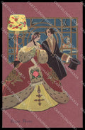 Artist Signed Anichini Romantic Couple Lady Deco Ballerini serie 345 pc ZG3930 – fronte