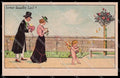 Artist Signed Hans Starcke Romantic Couple Cupid pc ZG3934 – fronte