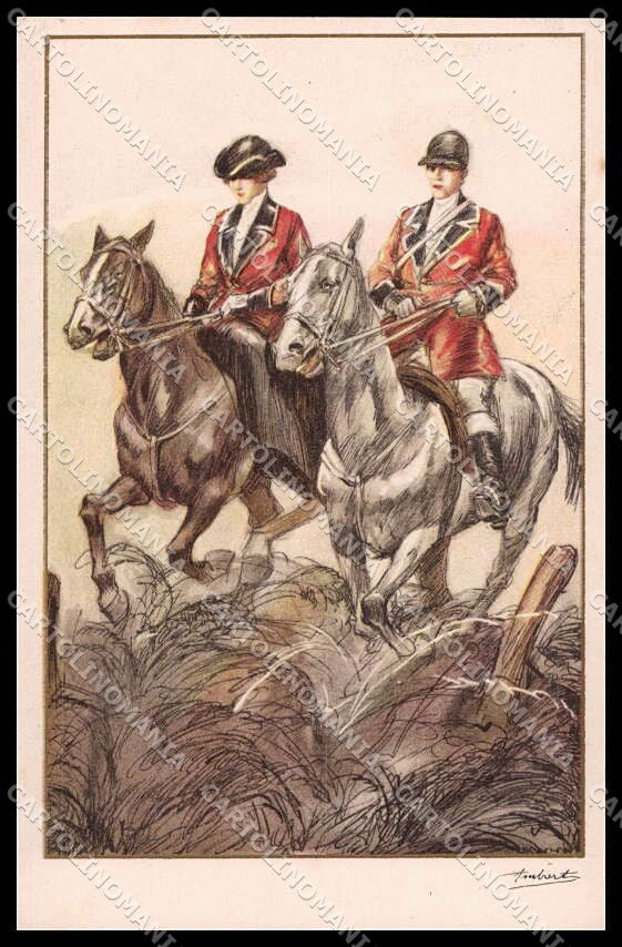 Artist Signed Ambart Sidesaddle Lady Horse serie 2555-3pc ZG4007 – fronte