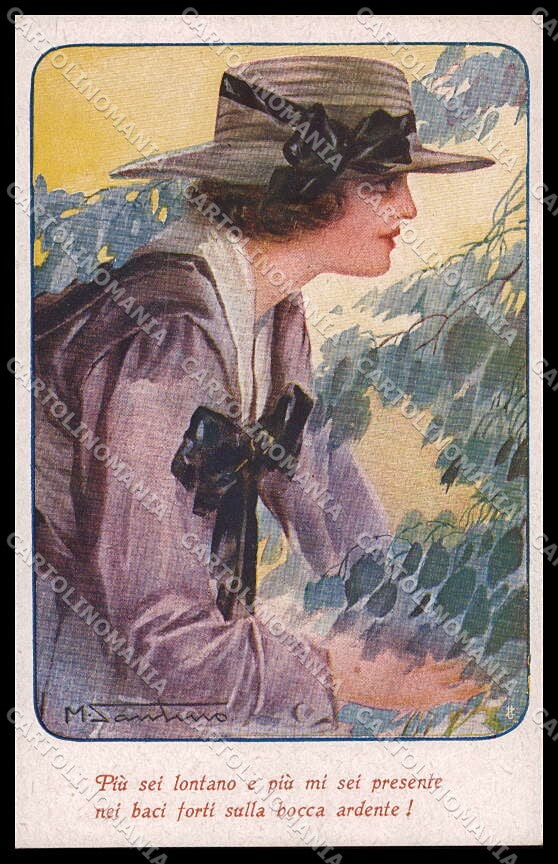 Artist Signed Santino Glamour Fashion Lady Art Deco serie 138-4 pc ZG4081 – fronte