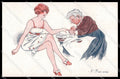 Artist Signed F. Fabiano Risque Lady Pour etre Belle serie 15-73 pc ZG4117 – fronte