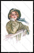 Artist Signed Laws Ludson Bertiglia ? Glamour Fashion Lady serie 60-5 pc ZG4125 – fronte