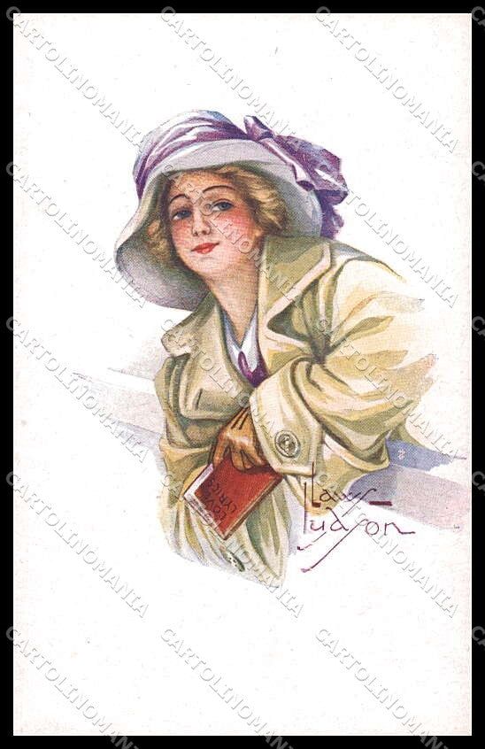 Artist Signed Laws Ludson Bertiglia ? Glamour Fashion Lady serie 60-6 pc ZG4126 – fronte