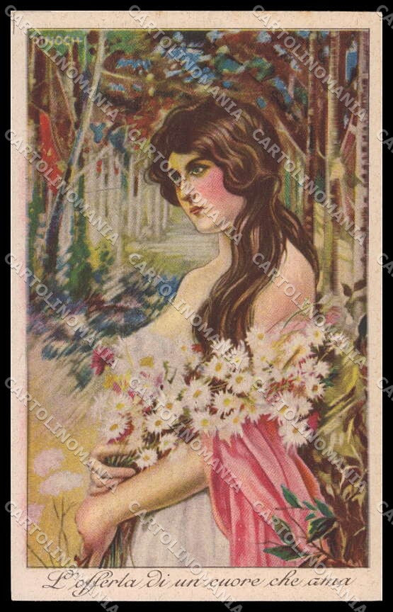 Artist Signed Pinochi Glamour Fashion Lady serie 203 pc ZG4138 – fronte