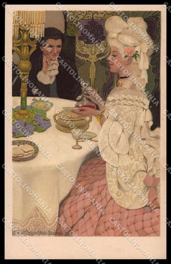 Artist Signed Ethel Franklin Betts Fashion Lady M M Vienne serie 290 pc ZG4141 – fronte