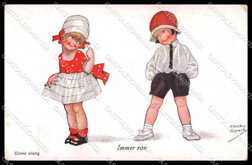 Artist Signed Chicky Spark Children Come along serie 614pc ZG4218 – fronte
