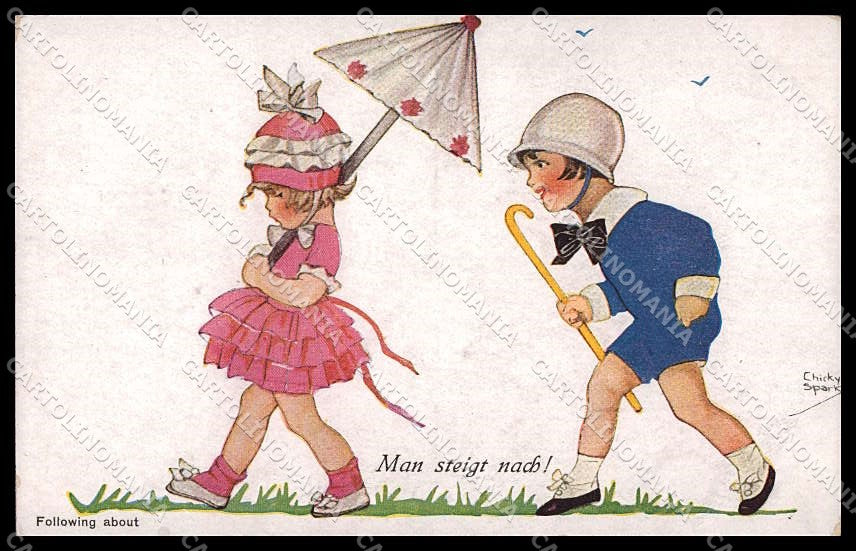 Artist Signed Chicky Spark Children Following about serie 618 pc ZG4221 – fronte