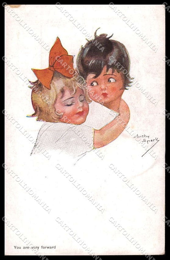 Artist Signed Chicky Spark Children You are very forward serie 668 pc ZG4254 – fronte