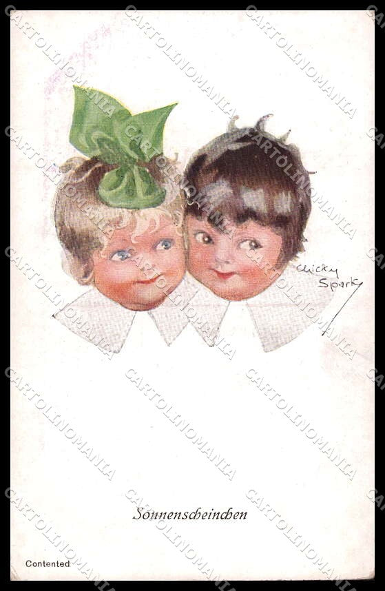 Artist Signed Chicky Spark Children Contented serie 666 pc ZG4256 – fronte