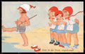 Artist Signed Chicky Spark Children Beach Sea serie 980 pc ZG4267 – fronte