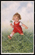 Artist Signed Fialkowska Child four-leaf clover serie 03355 pc ZG4305 – fronte