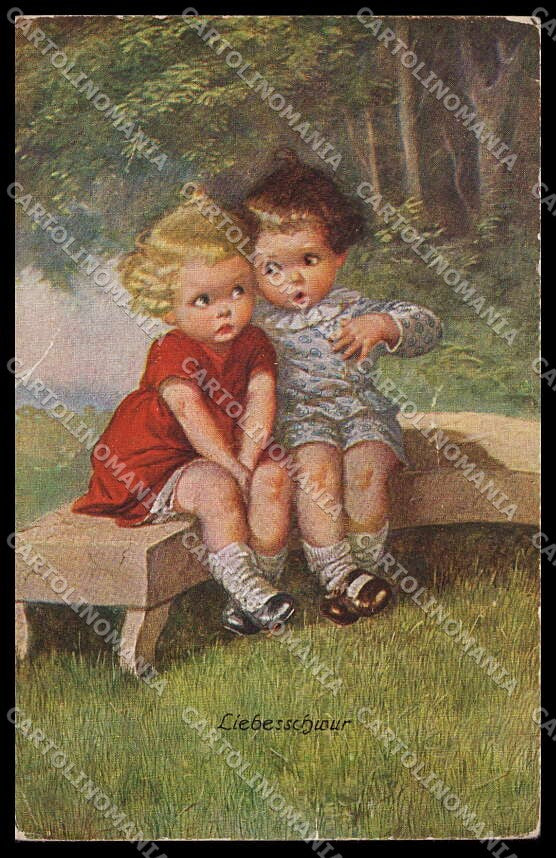 Artist Signed Fialkowska Children serie 805 ABRADED CREASED pc ZG4317 – fronte