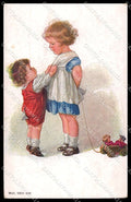 Artist Signed Fialkowska Children Well, little one serie 812 pc ZG4325 – fronte