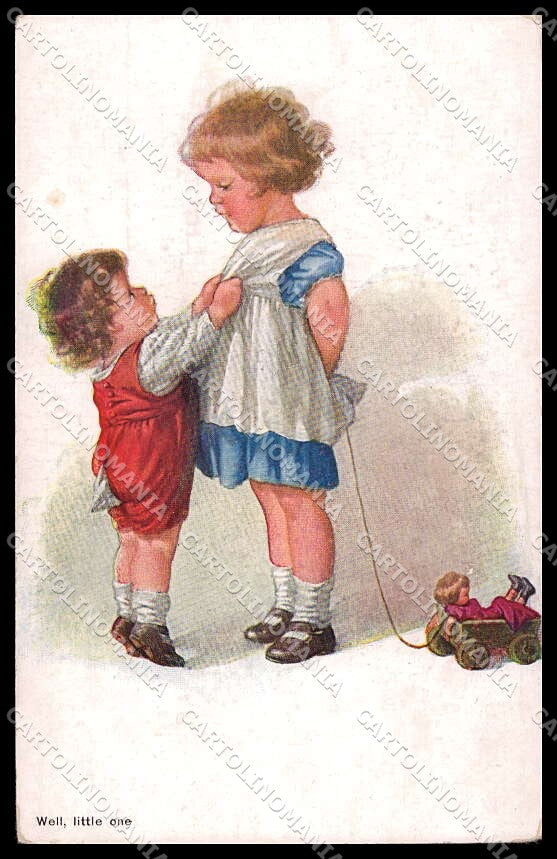Artist Signed Fialkowska Children Well, little one serie 812 pc ZG4325 – fronte