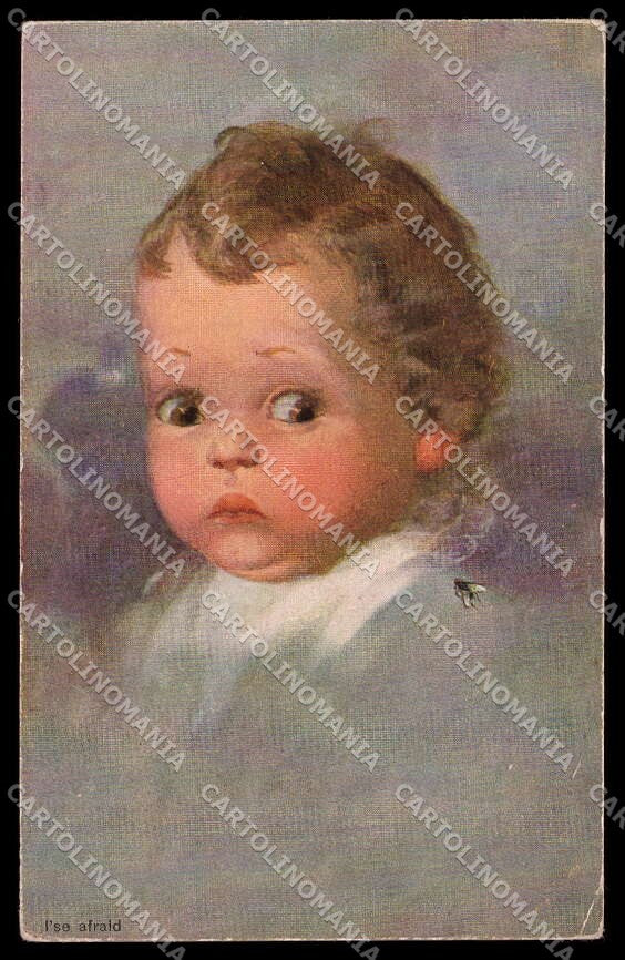 Artist Signed Fialkowska Child serie 836 CORNER CREASED pc ZG4341 – fronte