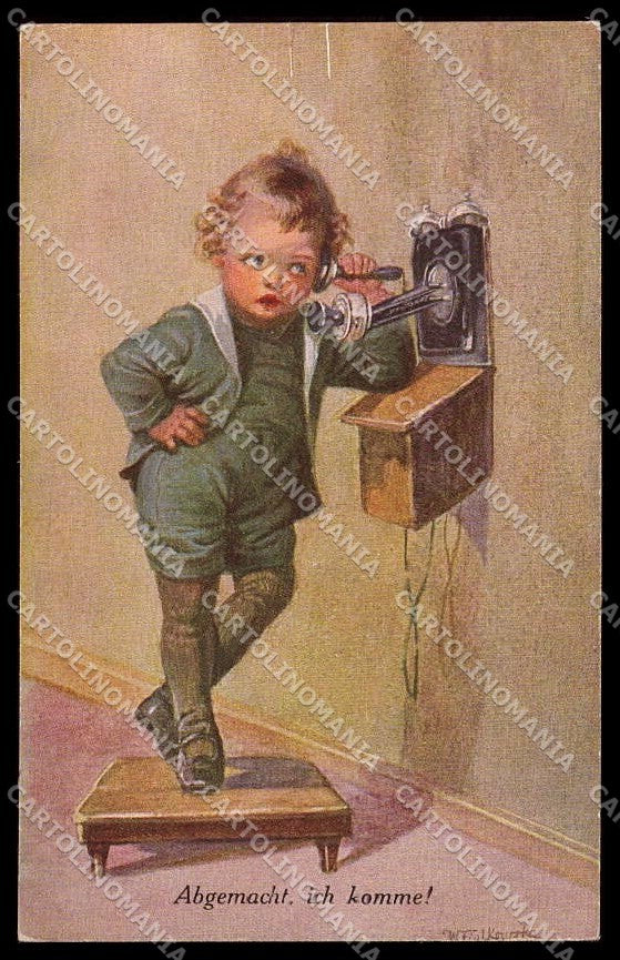 Artist Signed Fialkowska Child Phone serie 1018 pc ZG4368 – fronte