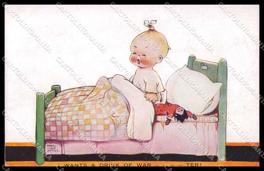 Artist Signed Mabel Lucie Attwell Children Valentine serie 1088 pc ZG4399 – fronte