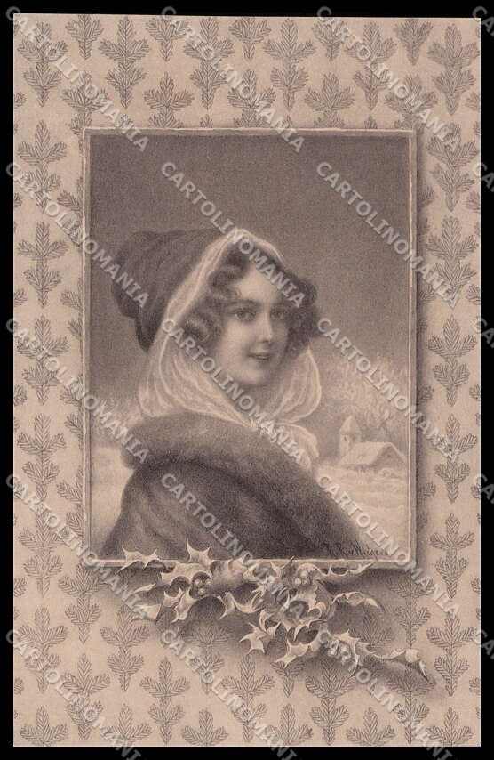Artist Signed R. R. Wichera Lady Viennoise M M Vienne serie 229 pc ZG4408 – fronte