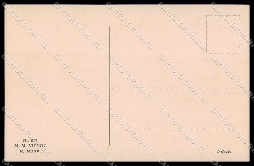 Artist Signed R. R. Wichera Lady Easter Viennoise M M Vienne serie 517 pc ZG4427 – retro