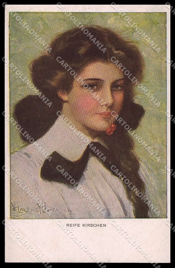 Artist Signed Clarence Underwood Lady M M Vienne serie 832 pc ZG4447 – fronte