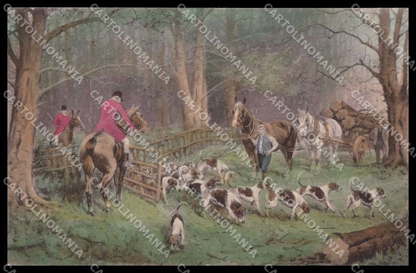 Artist Signed G. Wright Horse Fox Hunting M M Vienne 397 pc ZG4476 – fronte