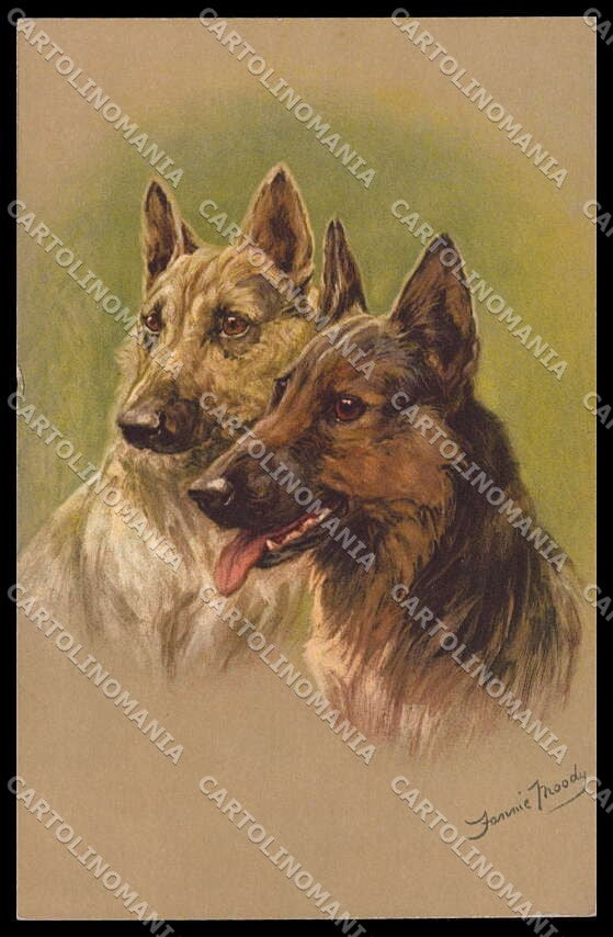 Artist Signed Fannie Moody German Shepherd Dog serie 106 pc ZG4501 – fronte