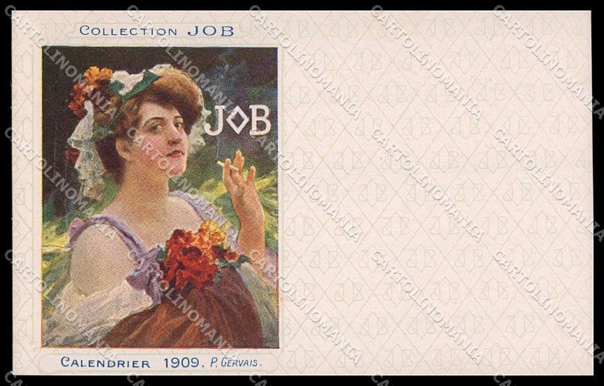 Artist Signed P. Gervais Art Nouveau Collection Job Calendrier 1909 pc ZG4524 – fronte