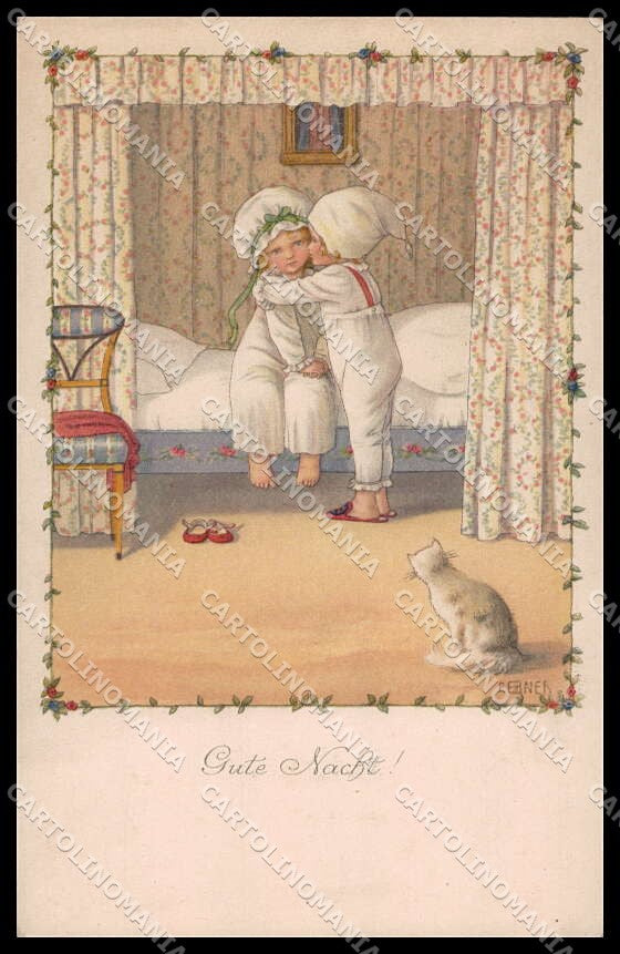 Artist Signed P. Ebner Children M M Vienne serie 1158 pc ZG4535 – fronte