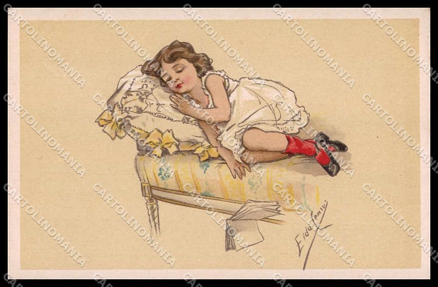 Artist Signed Elda Cenni Girl serie 2088 pc ZG4543 – fronte