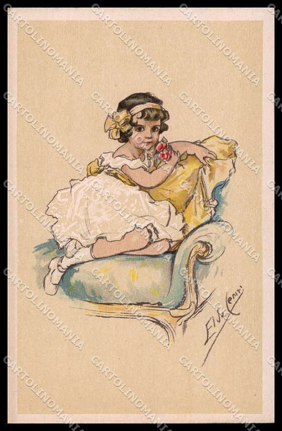 Artist Signed Elda Cenni Girl serie 2088 pc ZG4544 – fronte